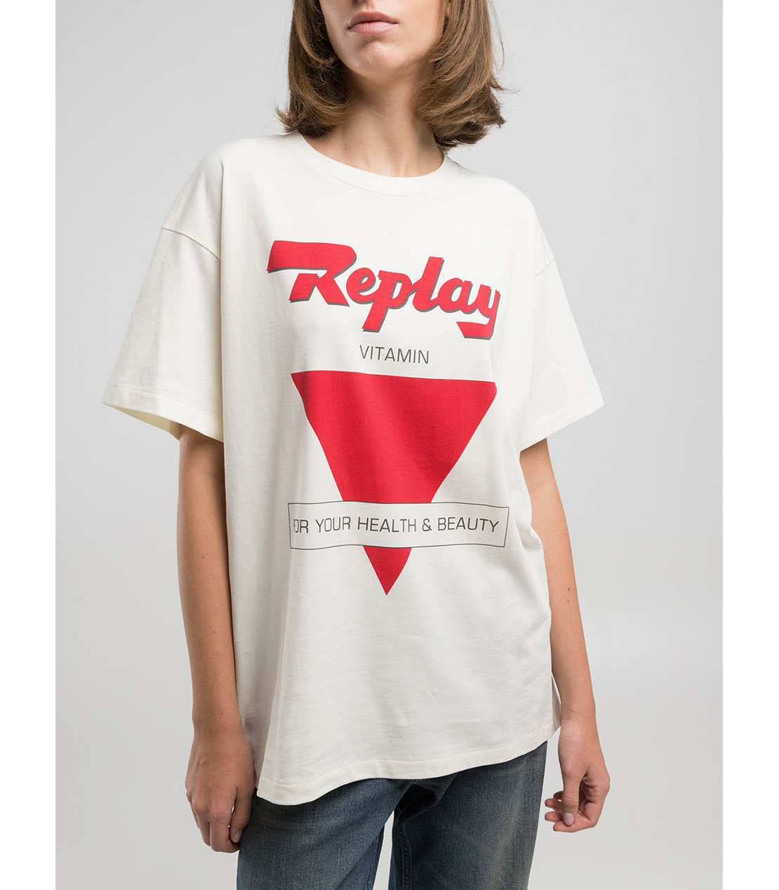 ボーイフィットベーシックジャージープリントTシャツ 詳細画像 バターホワイト 4